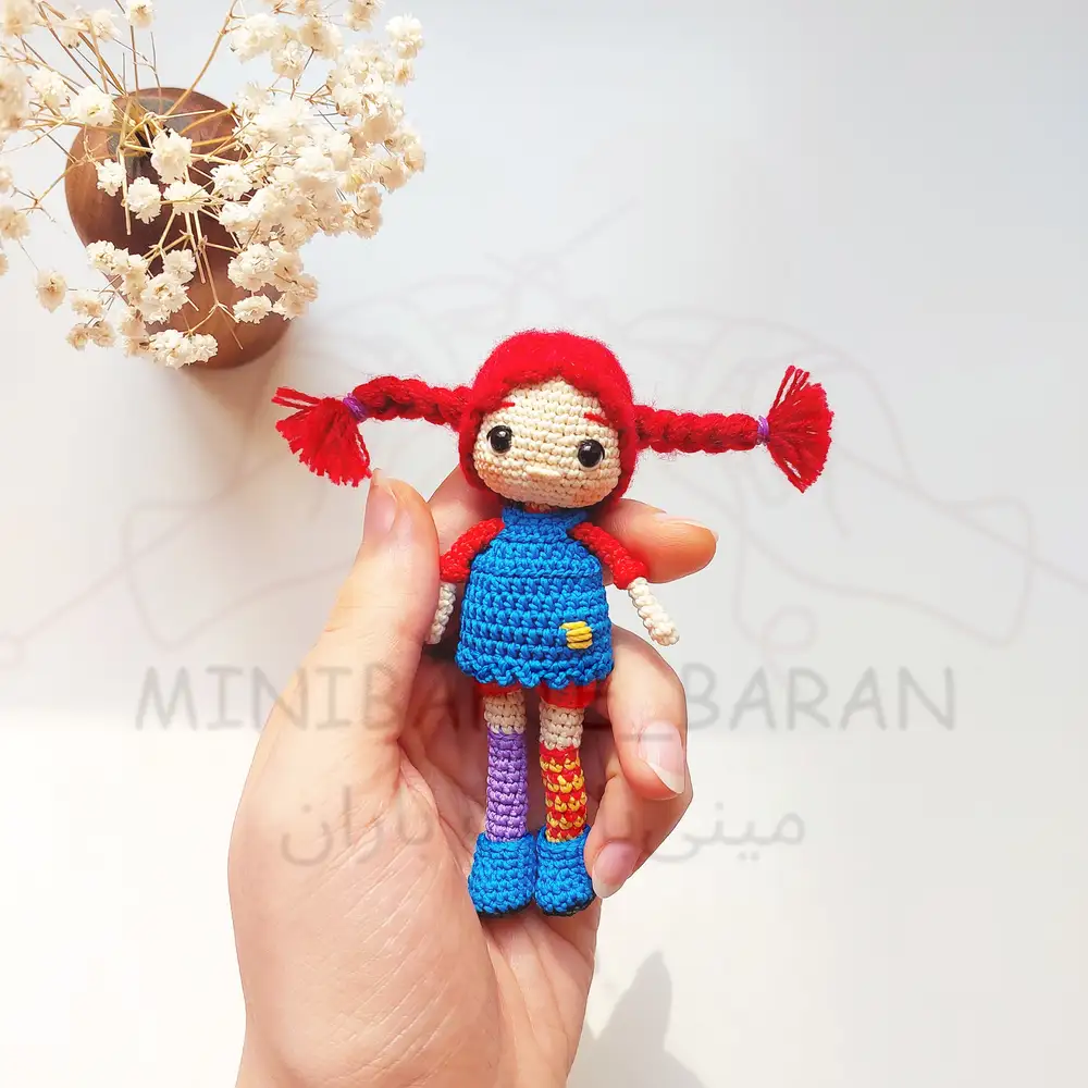 آموزش بافت عروسک پی پی جوراب بلند
